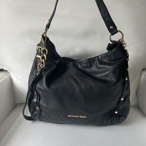Michael Kors Black Leather Shoulder Bag